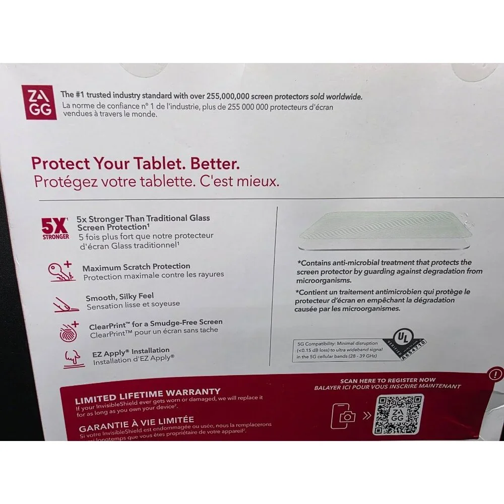 ZAGG Glass Elite Screen Protector For iPad 9th/8th/7th Gen 5X Stronger